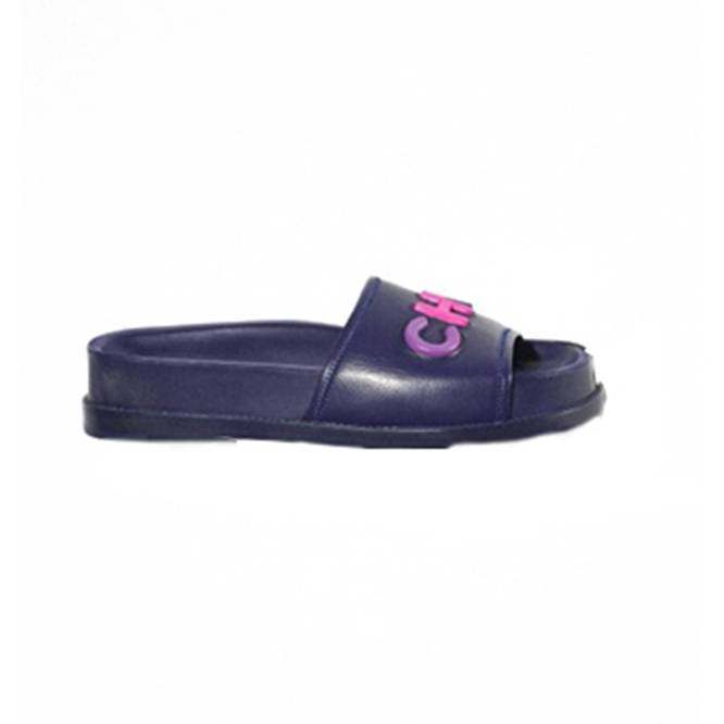 Ch*el mules lambskinnavy blue & multicolor g38933 x56443 k3920